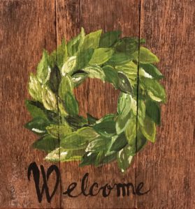 "Welcome" Wood Sign @ Fun with Canvas | Manassas | Virginia | United States
