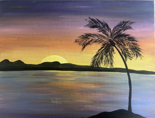 palm tree sunset