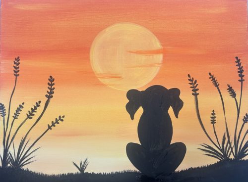 doggy sunset